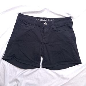 American Eagle | Black midi super stretch women's shorts